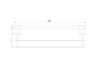 Вешалка для полотенец Wonzon & Woghand Flat WW-9711-45CM хром